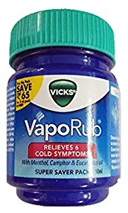 Vicks Vaporub, Provides Cough Relief for the Feeling of Freer Breathing with Its Powerful, Medicated Vapors That Begin to Work Quickly. 50 Gram by Vicks