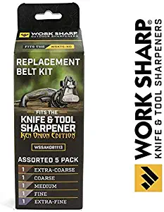 Official Replacement Belt Kit for the Work Sharp Knife and Tool Sharpener Ken Onion Edition (Premium pack)