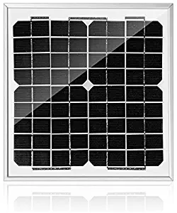 ACOPOWER HY010-12M 10 Watt 10W Mono Solar Panel for 12V Battery Charging RV Boat, Off Grid