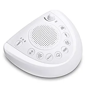 Mesqool White Noise Machine,Portable Sleep Relaxation Sound Machine - 8 Natural Soothing Sounds, Fan, Sleep Timer, Earphone Jack & 2 USB Chargers - Sleep Therapy for Home, Baby, Adult, Travel, Office