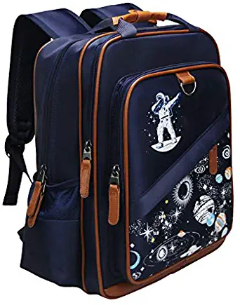 School Backpack 15" with Laptop Sleeve | Kids Galaxy Space Book Bag Dabbing Spaceman Astronaut | Stars Rucksack Lightweight Water Resistant and Durable for Travel and Hiking