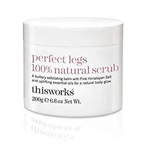 thisworks perfect legs 100% natural scrub: Buttery Exfoliating Balm with Pink Himalayan Salt for a Natural Body Glow, 200g | 6.8 oz