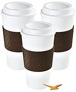 Copco Eco-First Acadia Reusable To Go Mug BPA-Free, Brown - 3-Pack