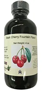 OliveNation Black Cherry Flavor Fountain - 8 oz - Kosher labeled - Gluten, Sugar, Calorie and Alcohol Free - Perfect for smoothies, shakes, and other diet drinks