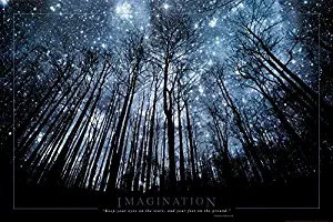 Buyartforless Imagination Keep Your Eyes on The Stars and Your Feet on The Ground Art Print Poster