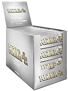 Full Box (100x) Rizla Silver Rolling Papers Single Size