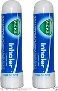 2x Vicks Inhaler for Nasal Congestion Cold Allergy Blocked Nose Fast Relief