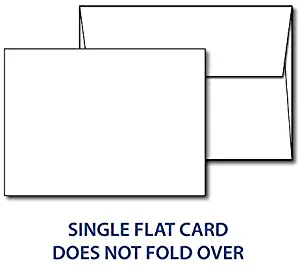 Heavyweight Blank White 5" X 7" Cards with Envelopes - 100 Cards & Envelopes