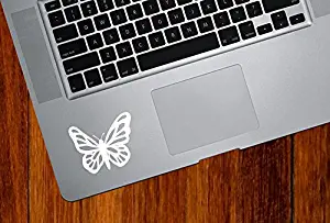 Yadda-Yadda Design Co. Butterfly - D1 - Vinyl Decal for Trackpad | Tablet | Laptop YYDC (2.25" w x 1.75" h) (Small, White)