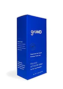 GroMD Follicle Activator Spray, Minimize Thinning & Prevent Hair Loss, Doctor-Developed Proprietary Blend of DHT Blockers, Copper Peptides, Saw Palmetto, Caffeine & Argan Oil, For Men & Women