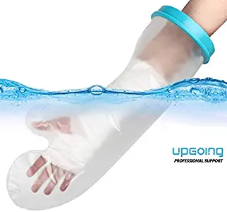 Adult Waterproof Arm Cast Wound Cover Protector for Shower Bath, Arm Cast Sleeve Bag Covers for Broken Hands, Wrists, Reusable Bandage Cover Dressing Protector[2019 New Upgrade]