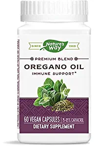 Nature's Way Oregano Oil; 75-85% Carvacrol per Capsule;Vegetarian; 60 Vegetarian Capsules