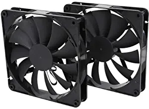 140mm Case Fan 2-Pack Computer Case Fan with Advanced Fluid Dynamic Bearing for Ultra Quietness and Silent Operation Standard 140 mm Case Fan 2 Pack with 3 Pin & Molex / LP4 Connectors