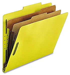 Nature Saver SP17209 Classification Folders, 2-Inch Exp, 2 Dvdrs,Letter,10/BX,YW