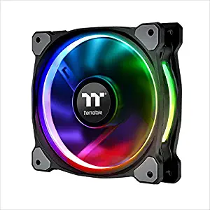 Thermaltake CL-F059-PL12SW-A Riing Plus 12 RGB TT Premium Edition 120mm Software Enabled Circular 12 Controllable LED RGB Riing Case/Radiator Fan - Single Pack