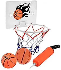 SEISSO Mini Basketball Hoop and Balls - Bedroom Bathroom Toilet Office Desktop Mini Basketball Decompress Game Gadget Toy Home Decor for Kids Boys Girls and Basketball Lovers