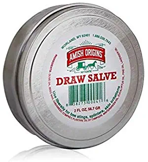 Amish Origins Draw Salve–2 oz, Authentic Amish Formula,Natural Powerful Salve, Provides Relief from Topical Pain and Irritations, Splinters, Sores, Bee Stings,Foreign Objects Embedded in The Skin.