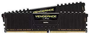 Corsair Vengeance LPX 8GB (2 X 4GB) DDR4 2666 (PC4-21300) C16 Desktop Memory for Intel 100/200 Series - Black PC Memory CMK8GX4M2D2666C16