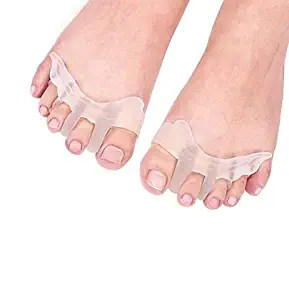 Gel Toe Separators Silicone Toe Spacers, Hammer Toe Straightener Spreaders, Overlapping Toe Corrector Toe Alignment for Bunion Pain Relief for Women Men Night and Day Use