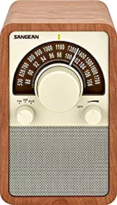 Sangean WR-15WL AM/FM Table Top Wooden Radio, Walnut