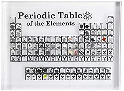 Volwco Periodic Table of Elements, Acrylic Periodic Table Display with Elements, Periodic Table Decorations, Periodic Table for Student Teacher Gifts Craft Decoration Chemistry Chart Decor