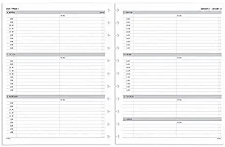 TUL Discbound Weekly Refill Pages, Letter Size, January to December 2020