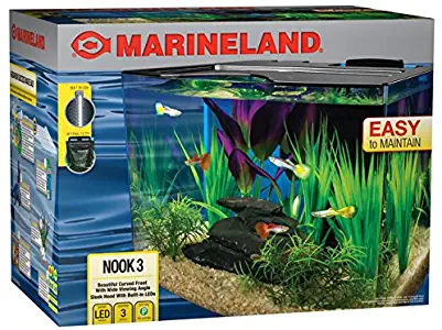 Marineland Nook Aquarium Kit with Built-In LEDs and Hidden Filtration