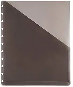TUL Custom Note-Taking System Discbound Pocket Dividers, 8 1/2" x 11", Letter Size, Gray, Pack of 2