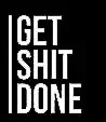 LLI Get Shit Done | Decal Vinyl Sticker | Cars Trucks Vans Walls Laptop | White |5.5 x 4.1 in | LLI846