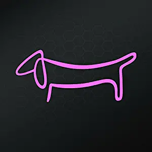Dachshund Decal Vinyl Sticker (Two Pack!!) Cars Trucks Vans Walls Laptop | Pink | 5.5 in | KCD311P