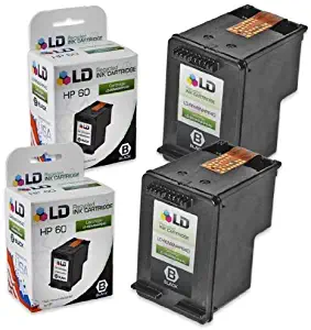 LD Remanufactured Ink Cartridge Replacement for HP 60 CC640WN (Black, 2-Pack)