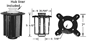 Abacus Swivel Chair Parts #8694 4 Leg Antique/Classic Dovetail Hub & Bottom Plate