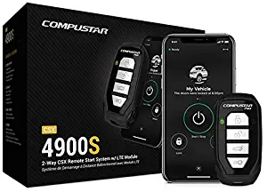 Compustar CSX4900-S 4-Button 2-Way, 3000' Remote Start System w/Drone X1LTE
