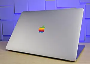 Retro Rainbow Apple Decal Sticker for MacBook Pro 2017, 2018, 2019 MacBook Pro, iPad Pro 10.5