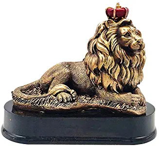 H&W Lion King Figurines Statue, 5''H Office Desk Decoration, Nordic Style Home and Study Decoration, Collectible Figurines, Best Gift for The Man