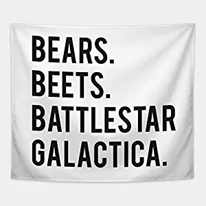 Cxiuxiu Tapestry Wall Hanging, Wall Tapestry with Bears. Beets. Battlestar Galactica Home Decorations for Living Room Bedroom Dorm Decor 6078