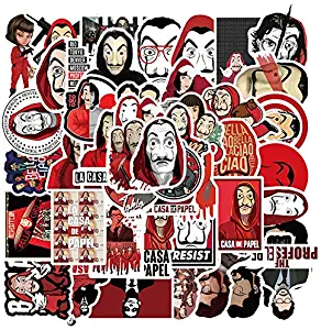 50PCS / Set TV Show Money Heist La Casa De Papel Stickers Waterproof to Moto Car Laptop PC Suitcase Cool Stickers