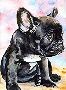 DIY Crystal Full 5D Plastic Diamond Painting French Bulldog Brothers Embroidery Set Cross Stitch Mosaic Decor 15.7×19.7 Inches