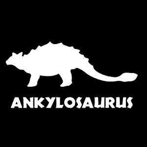 Ankylosaurus Dinosaur Vinyl Decal Sticker | Cars Trucks Vans SUVs Walls Cups Laptops | 7.5 Inch Decal | White | KCD2930