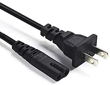 [UL Listed] 12FT Power Cord Compatible Sony PS3 PS4 Xbox One S/X, Samsung LG TCL Sharp Toshiba Insignia TV, HP OfficeJet Envy Canon Pixma Printer Non Polarized 2 Prong AC Wall Cable Replacement