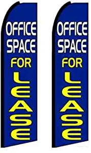 Office Space Fore Lease Two (2) Swooper Feather Flag Complete Kits With 15' Pole And Ground Spike