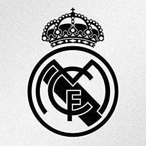 BrandVinyl Wall Decal-Real Madrid Logo Vinyl Decal Sticker - Made in The USA (Custom Color)