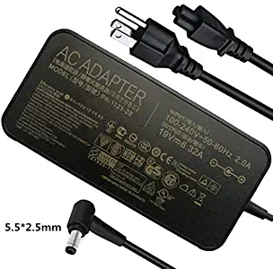 120W AC Adapter Compatible Asus Laptop Charge A15-120P1A PA-1121-28 ROG GL551J GL552VW GL553V GL752VW GL753VE N550JK N550JX ZX53VW FX53VD G56JK N56JR N56JN VivoBook Q550 Q550L X550 X750J X750JA Laptop