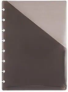 TUL Custom Note-Taking System Discbound Pocket Dividers, 5 1/2" x 8 1/2", Junior Size, Gray, Pack of 2