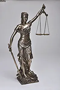 18" Blind Lady Scales of Justice Statue Lawyer Attorney Judge Figurine