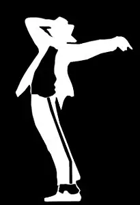 LLI Michael Jackson Silhouette | Decal Vinyl Sticker | Cars Trucks Vans Walls Laptop | White | 5.5 x 3.5 in | LLI1062