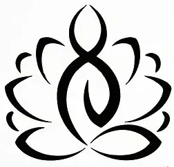 CCI Lotus Yoga Meditation OM Hindu Decal Vinyl Sticker|Cars Trucks Vans Walls Laptop| Black |5.5 x 5 in|CCI1202