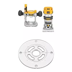 DEWALT DWP611PK 1.25 HP Max Torque Variable Speed Compact Router Combo Kit with LED's w/ DNP613 Round Sub Base for Compact Router