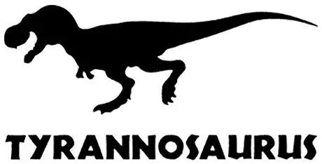 Tyrannosaurus Dinosaur Vinyl Decal Sticker | Cars Trucks Vans SUVs Walls Cups Laptops | 7.5 Inch Decal | Black | KCD2943B