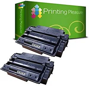 Printing Pleasure 2 Compatible Q7551X 51X Toner Cartridges for HP Laserjet P3005 P3005D P3005DN P3005DTN P3005N P3005X M3027 M3027X M3027XS M3035 M3035X M3035XS MFP - Black, High Yield